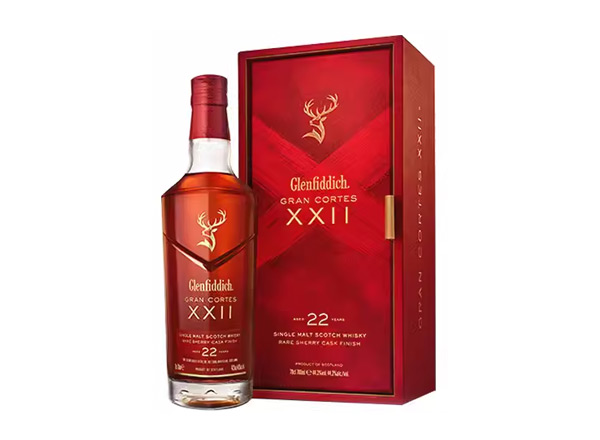 深圳回收格兰菲迪22年璀璨珍藏版威士忌700ml礼盒装Glenfiddich XXII苏格兰威士忌