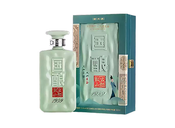 深圳古越龙山黄酒回收国酿1959青玉只此青绿联名款二十年陈酿黄酒礼盒行情价格